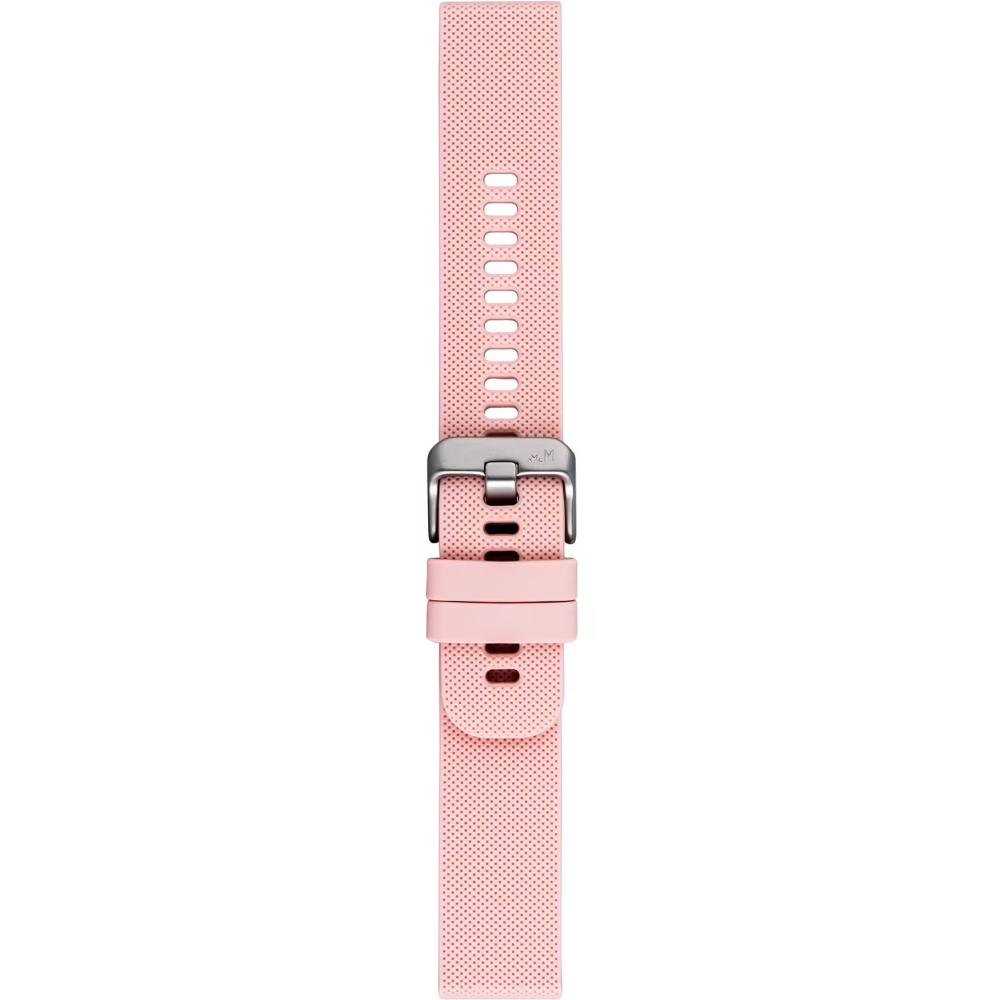 MORELLATO Byte Smartwatch Strap 18mm Pink Rubber Silver Hardware A01X5654187087SB18