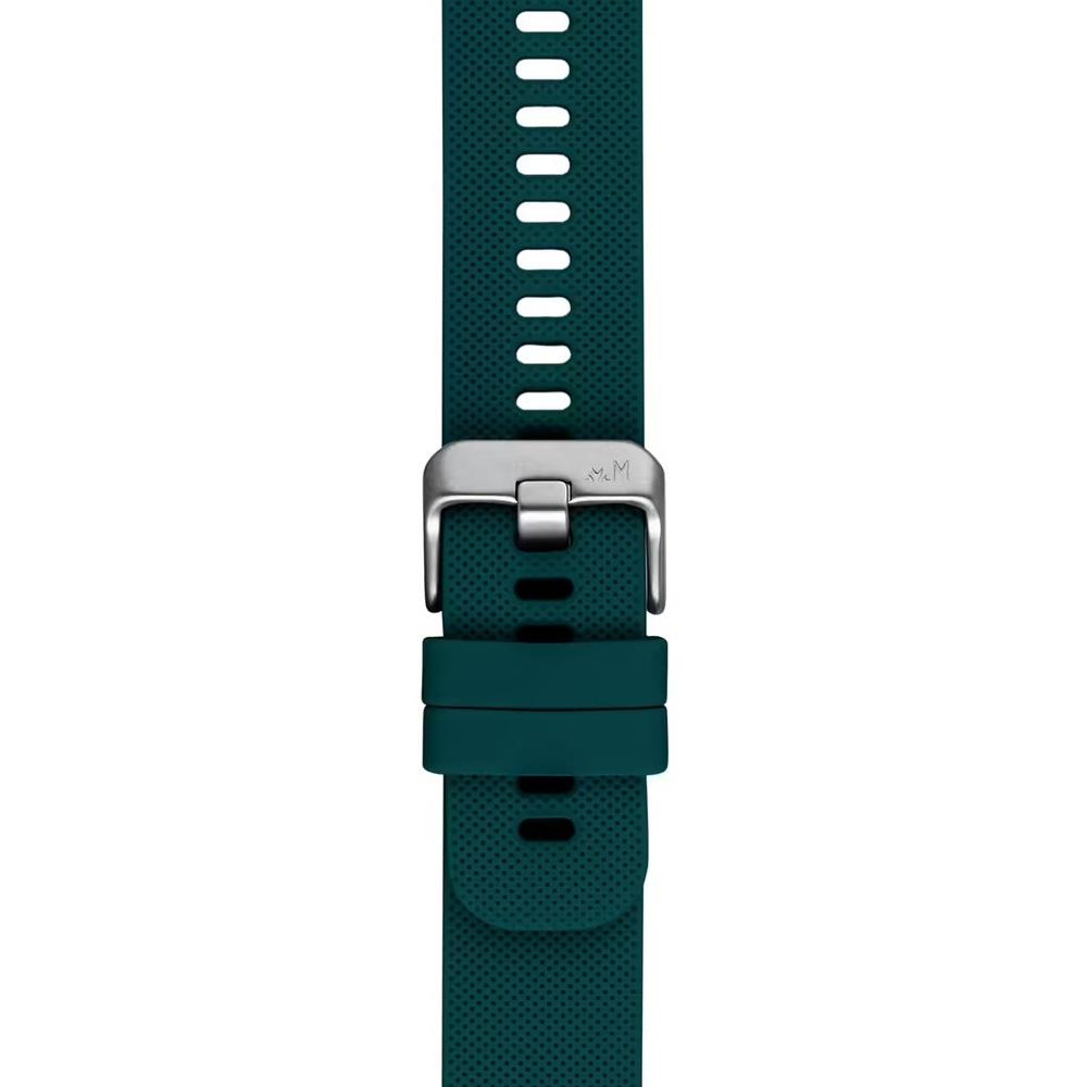 MORELLATO Byte Smartwatch Strap 18mm Aqua Blue Rubber Silver Hardware A01X5654187264SB18