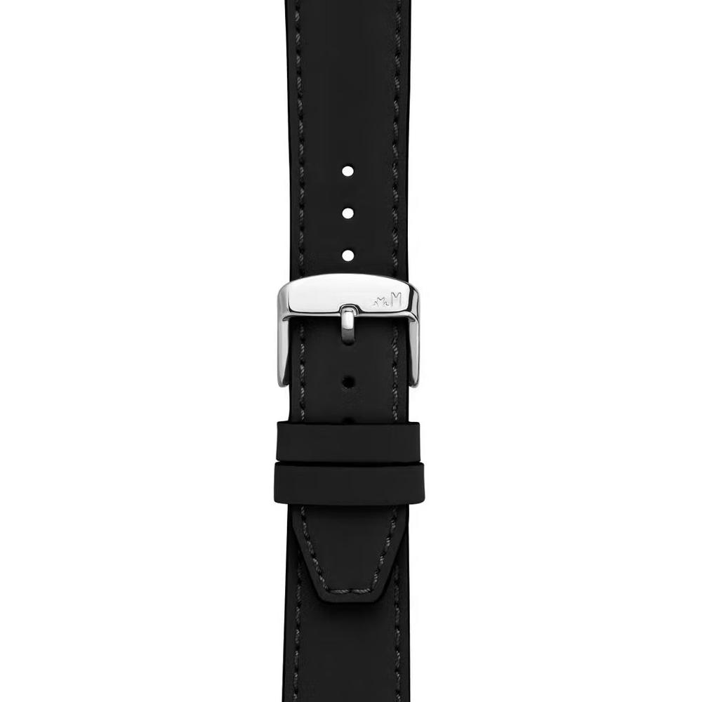 MORELLATO Square Watch Strap 18-16mm Black Leather Silver Hardware A01X5672D73019CR18