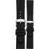 MORELLATO Square Watch Strap 22-18mm Black Leather Silver Hardware A01X5672D73019CR22 - 0