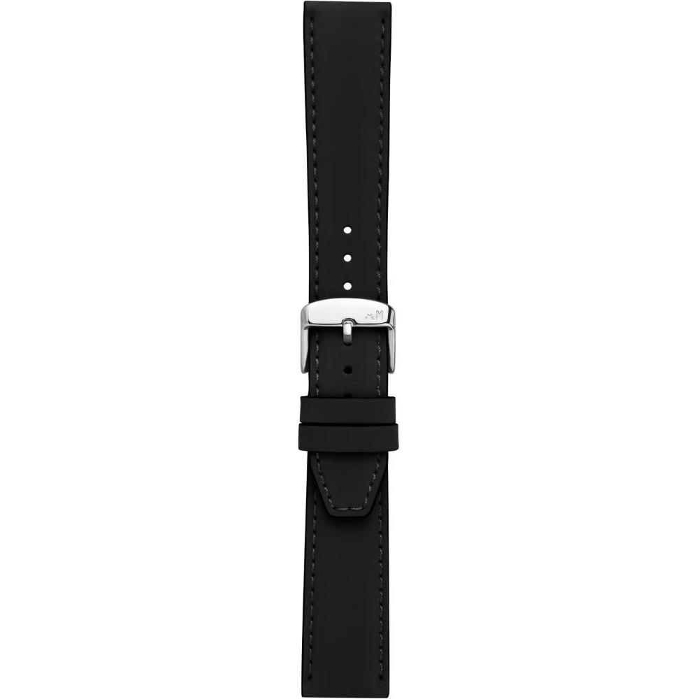 MORELLATO Square Watch Strap 22-18mm Black Leather Silver Hardware A01X5672D73019CR22