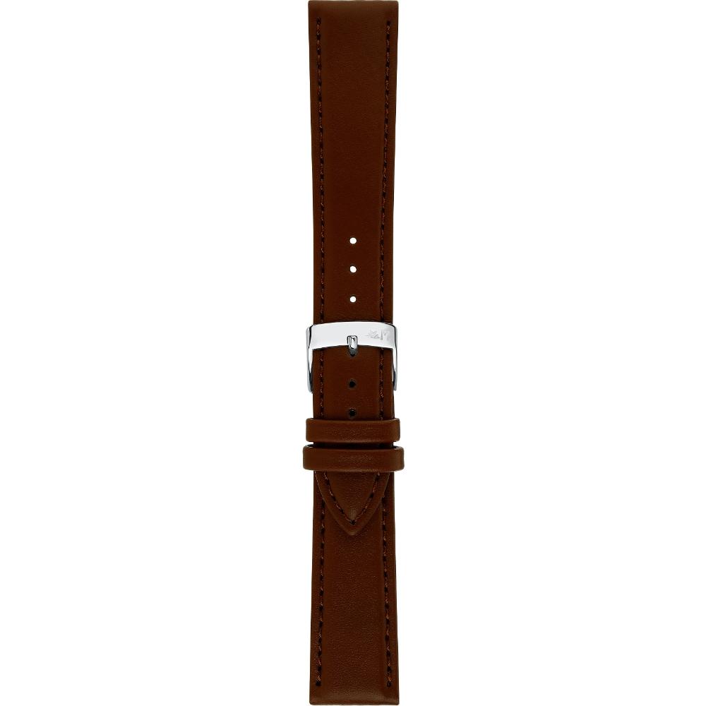 MORELLATO Edera Green collection Watch Strap 18-16mm Dark Brown Synthetic Silver Hardware A01X5804419034CR18