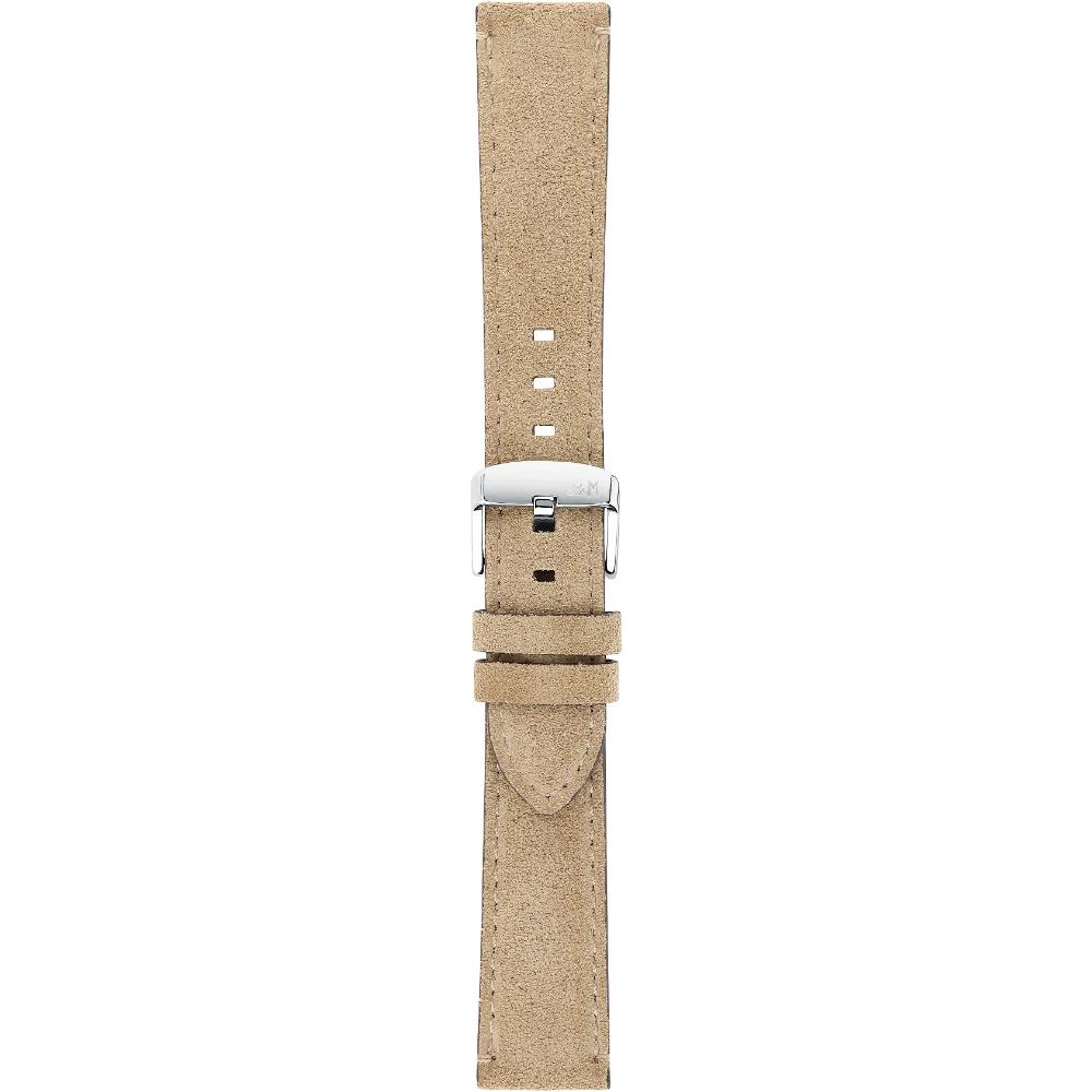 MORELLATO Schumann Hand Made Watch Strap 22-20mm Beige Extra Soft Suede Calf Leather Silver Hardware A01X5805D92026CR22