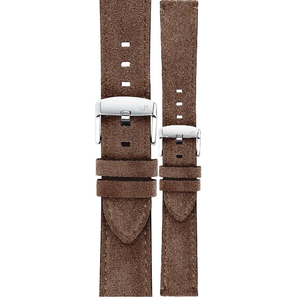 MORELLATO Schumann Hand Made Watch Strap 24-22mm Brown Extra Soft Suede Calf Leather A01X5805D92034CR24