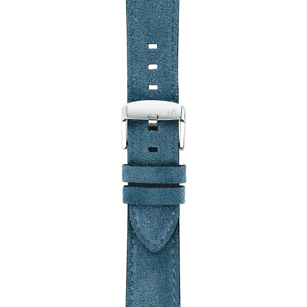 MORELLATO Schumann Hand Made Watch Strap 24-22mm Blue Extra Soft Suede Calf Leather A01X5805D92064CR24 - 2
