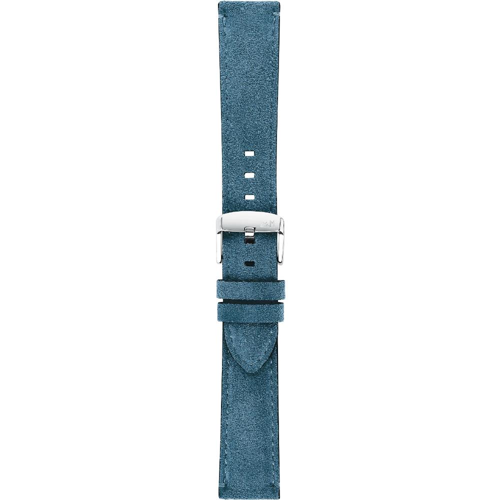 MORELLATO Schumann Hand Made Watch Strap 24-22mm Blue Extra Soft Suede Calf Leather A01X5805D92064CR24 - 3