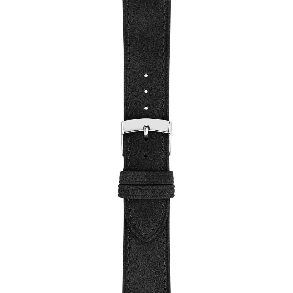 MORELLATO Timo Green Collection Watch Strap 20-18mm Black Recycled Strap Silver Hardware A01X5964E12019CR20