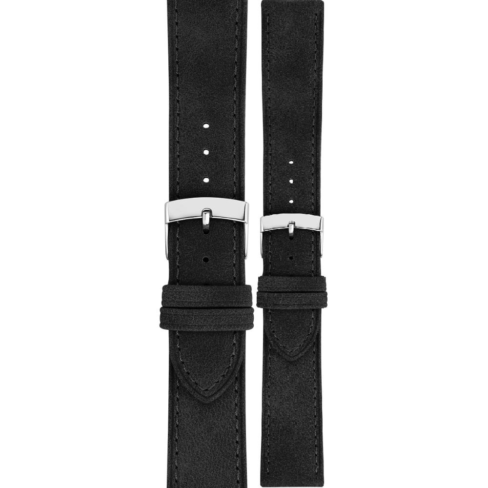 MORELLATO Timo Green Collection Watch Strap 22-20mm Black Recycled Strap Silver Hardware A01X5964E12019CR22