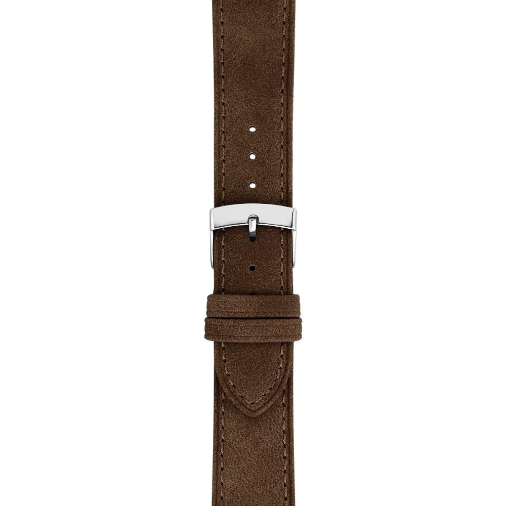 MORELLATO Timo Green Collection Watch Strap 24-20mm Brown Recycled Strap Silver Hardware A01X5964E12032CR24