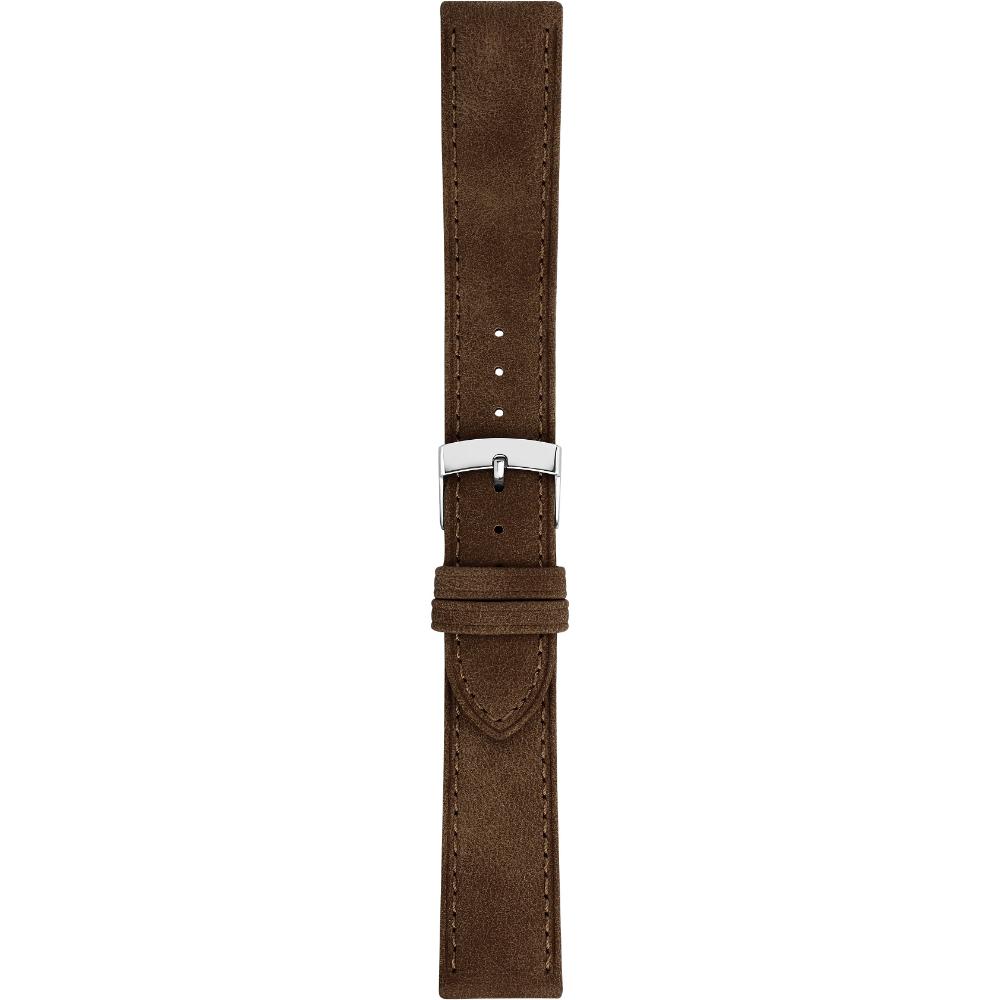 MORELLATO Timo Green Collection Watch Strap 18-16mm Brown Recycled Strap Silver Hardware A01X5964E12032CR18