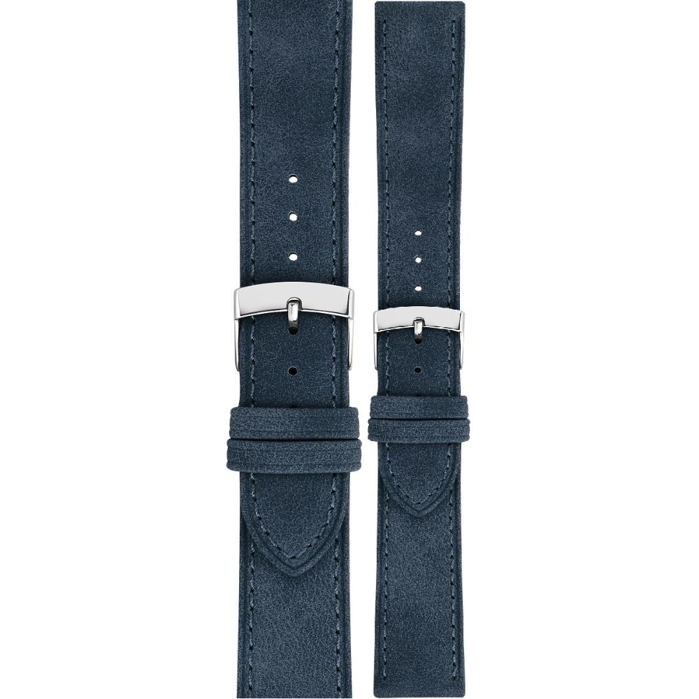 MORELLATO Timo Green Collection Watch Strap 18-16mm Blue Recycled Strap Silver Hardware A01X5964E12062CR18