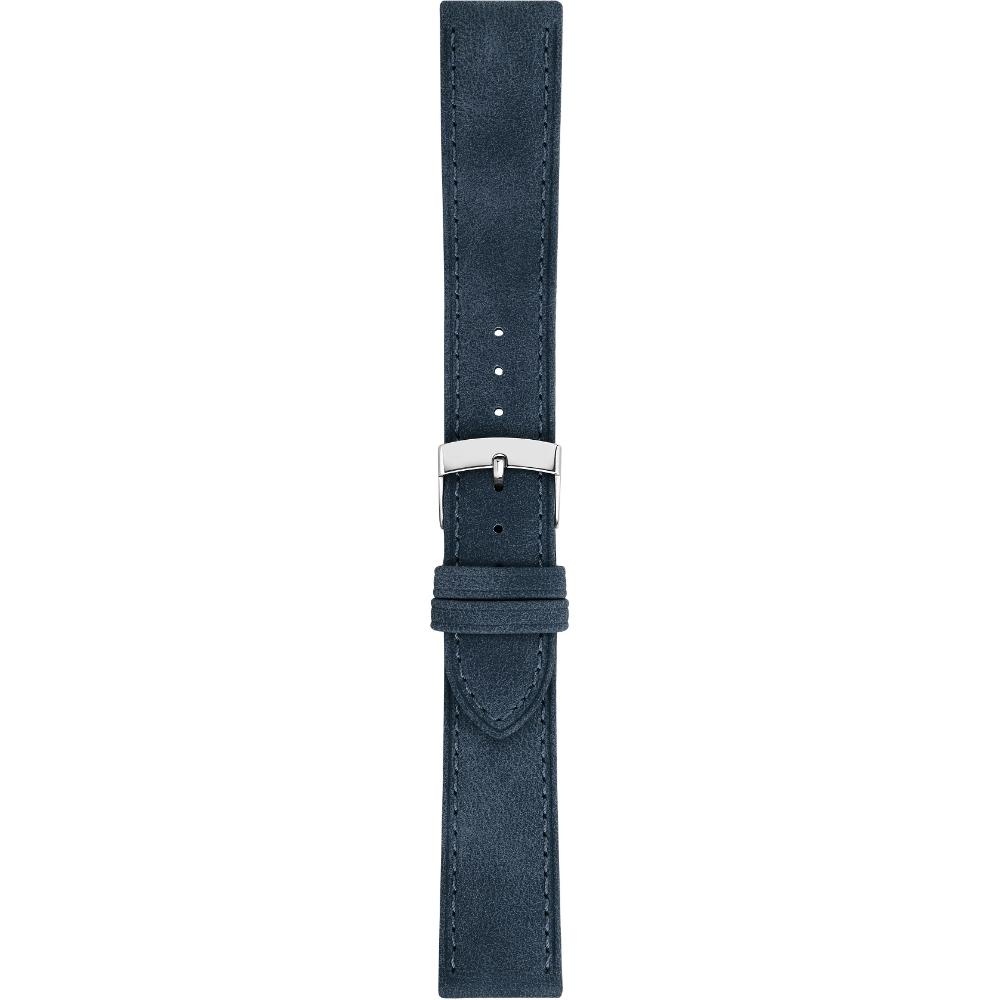 MORELLATO Timo Green Collection Watch Strap 18-16mm Blue Recycled Strap Silver Hardware A01X5964E12062CR18