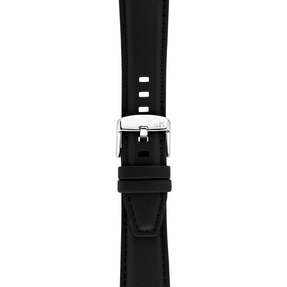 MORELLATO San Remo Sport Water Resistant Watch Strap 20-18mm Black Technical Leather Strap Silver Hardware A01X5967432019CR20