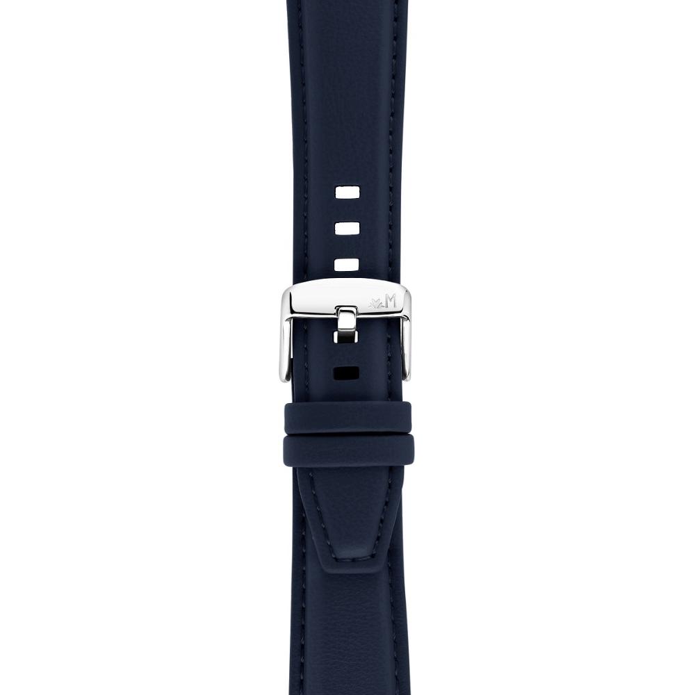 MORELLATO San Remo Sport Water Resistant Watch Strap 24-20mm Blue Technical Leather Strap Silver Hardware A01X5967432062CR24