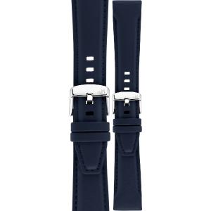 MORELLATO San Remo Sport Water Resistant Watch Strap 20-18mm Blue Technical Leather Strap Silver Hardware A01X5967432062CR20 - 45065