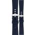 MORELLATO San Remo Sport Water Resistant Watch Strap 24-20mm Blue Technical Leather Strap Silver Hardware A01X5967432062CR24 - 0