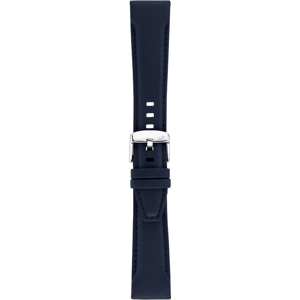 MORELLATO San Remo Sport Water Resistant Watch Strap 20-18mm Blue Technical Leather Strap Silver Hardware A01X5967432062CR20