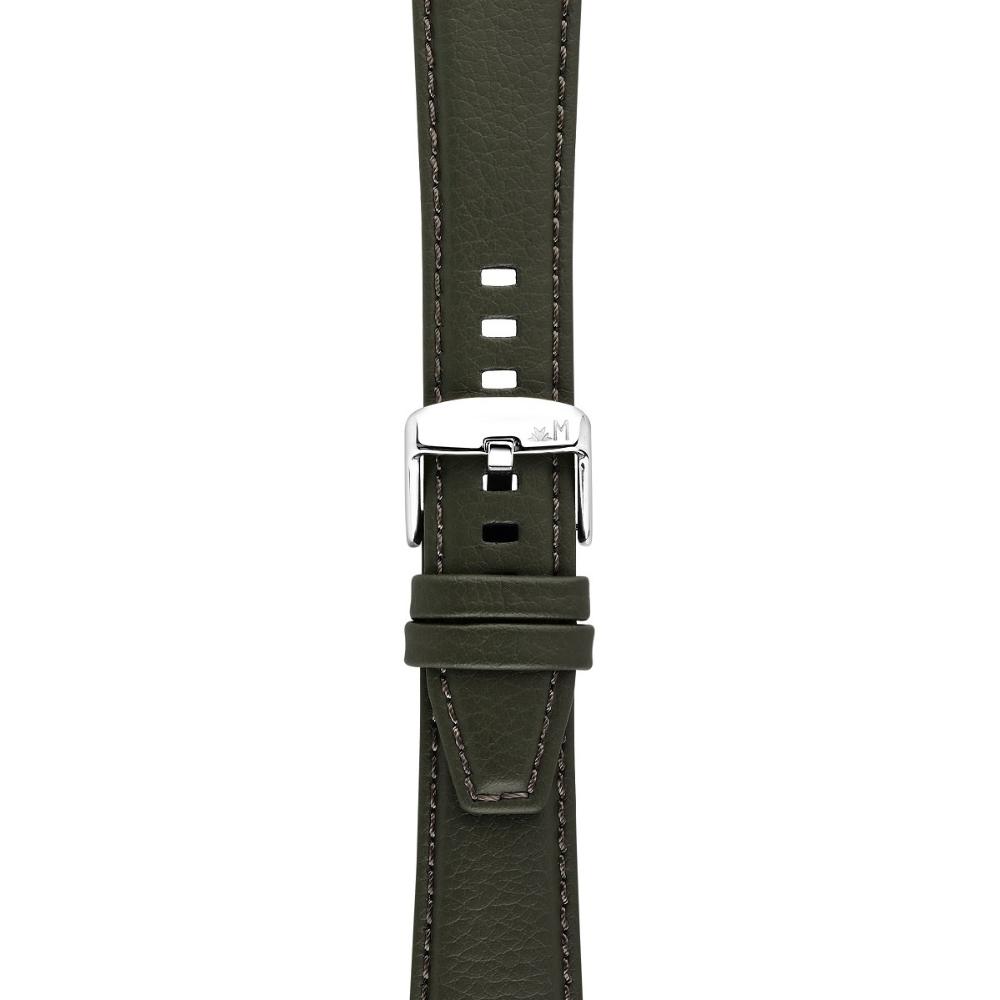 MORELLATO San Remo Sport Water Resistant Watch Strap 22-18mm Green Technical Leather Strap Silver Hardware A01X5967432072CR22