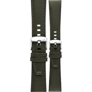 MORELLATO San Remo Sport Water Resistant Watch Strap 20-18mm Green Technical Leather Strap Silver Hardware A01X5967432072CR20 - 45073