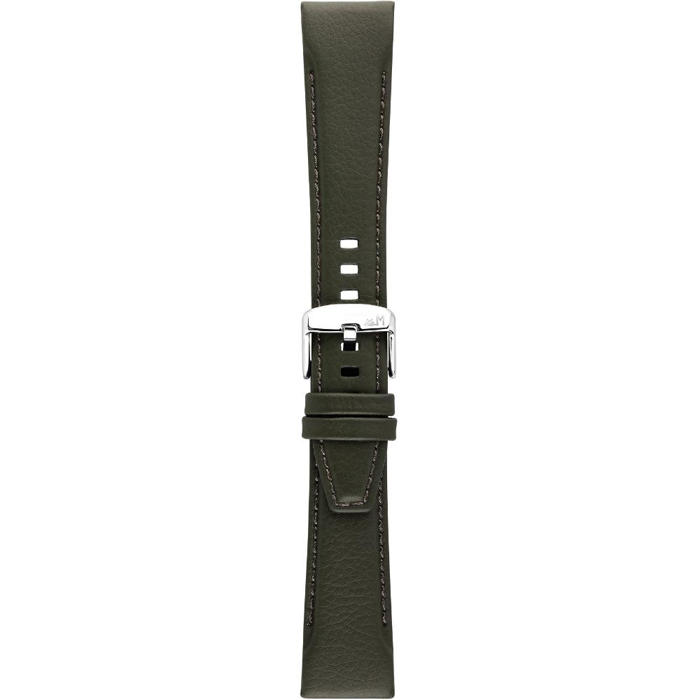 MORELLATO San Remo Sport Water Resistant Watch Strap 20-18mm Green Technical Leather Strap Silver Hardware A01X5967432072CR20