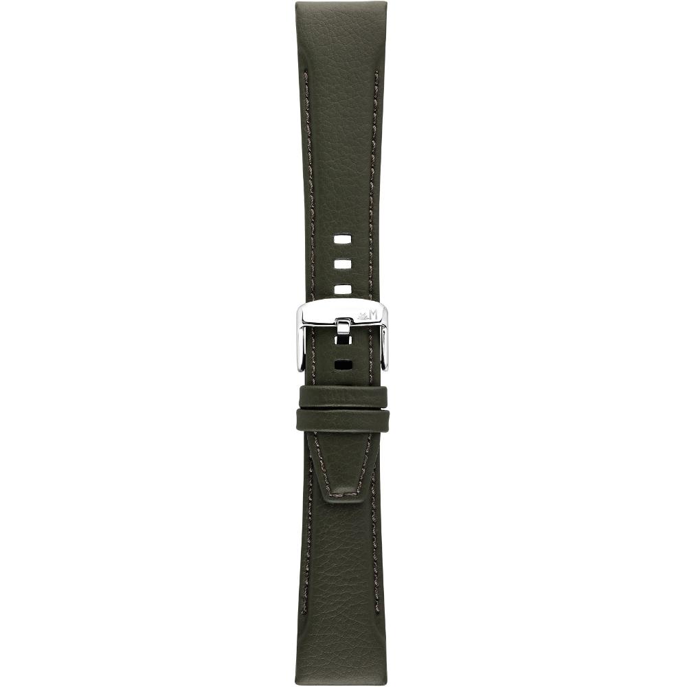 MORELLATO San Remo Sport Water Resistant Watch Strap 22-18mm Green Technical Leather Strap Silver Hardware A01X5967432072CR22