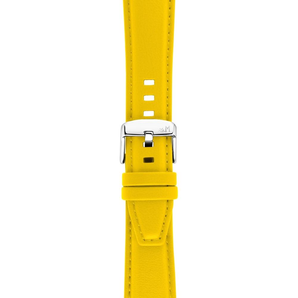 MORELLATO San Remo Sport Water Resistant Watch Strap 20-18mm Yellow Technical Leather Strap Silver Hardware A01X5967432097CR20