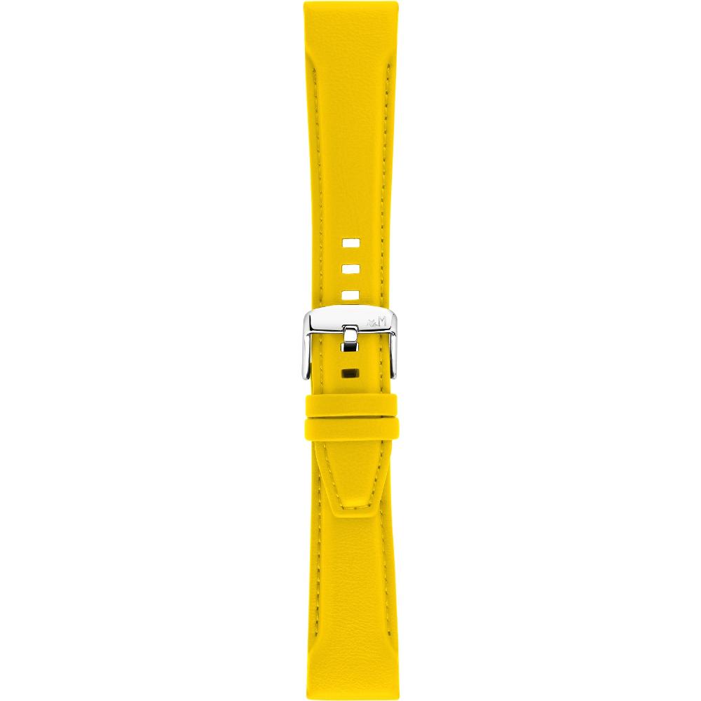 MORELLATO San Remo Sport Water Resistant Watch Strap 22-18mm Yellow Technical Leather Strap Silver Hardware A01X5967432097CR22