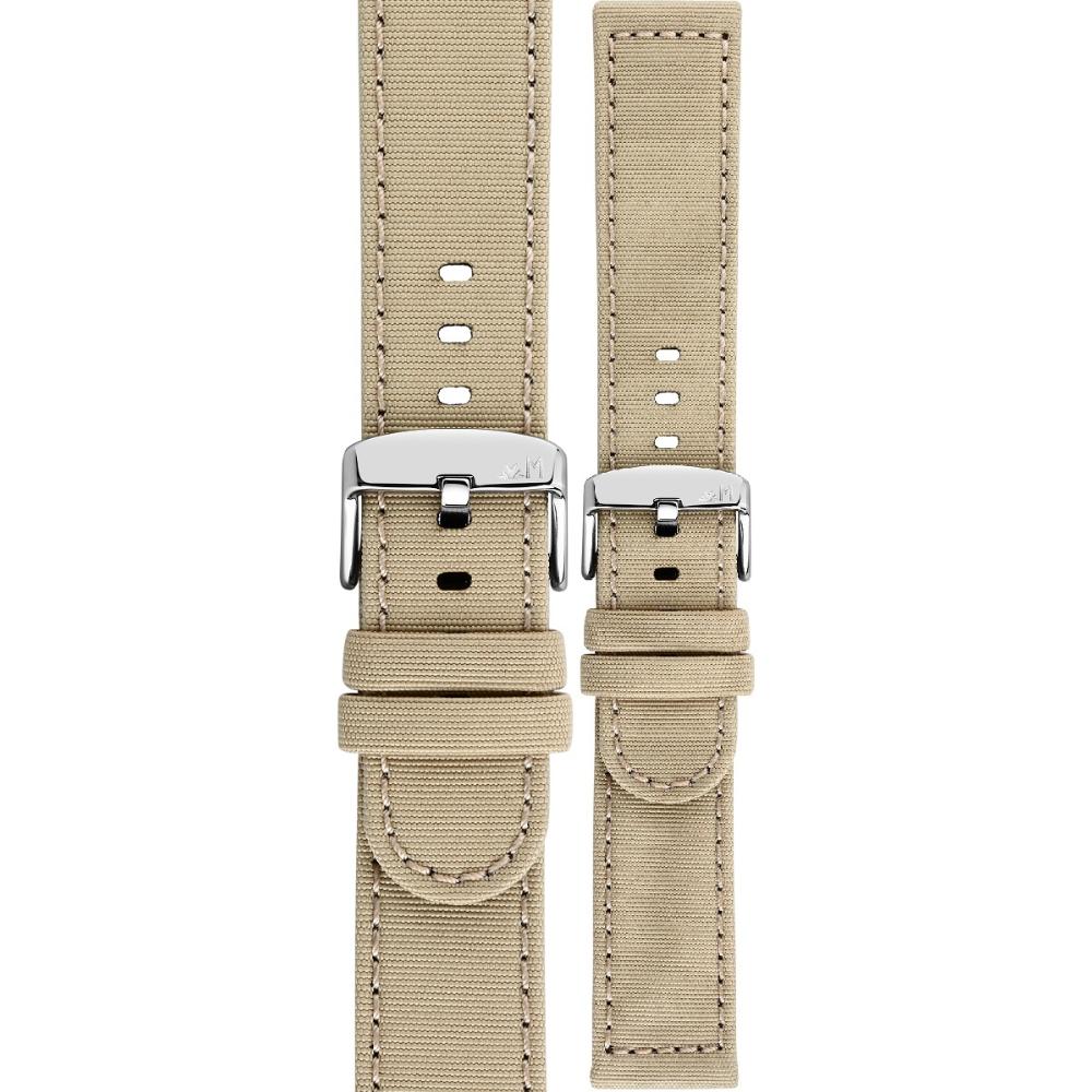 MORELLATO Viareggio Sport Water Resistant Watch Strap 22-22mm Beige Recycled Strap Silver Hardware A01X5969E13026CR22