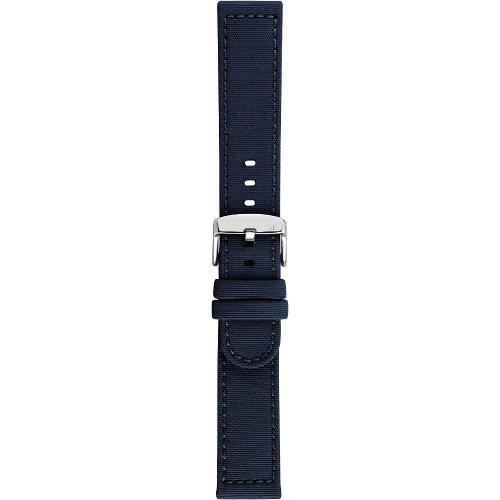 MORELLATO Viareggio Sport Water Resistant Watch Strap 22-22mm Blue Recycled Strap Silver Hardware A01X5969E13064CR22