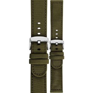 MORELLATO Viareggio Sport Water Resistant Watch Strap 18-18mm Olive Green Recycled Strap Silver Hardware A01X5969E13073CR18 - 44961