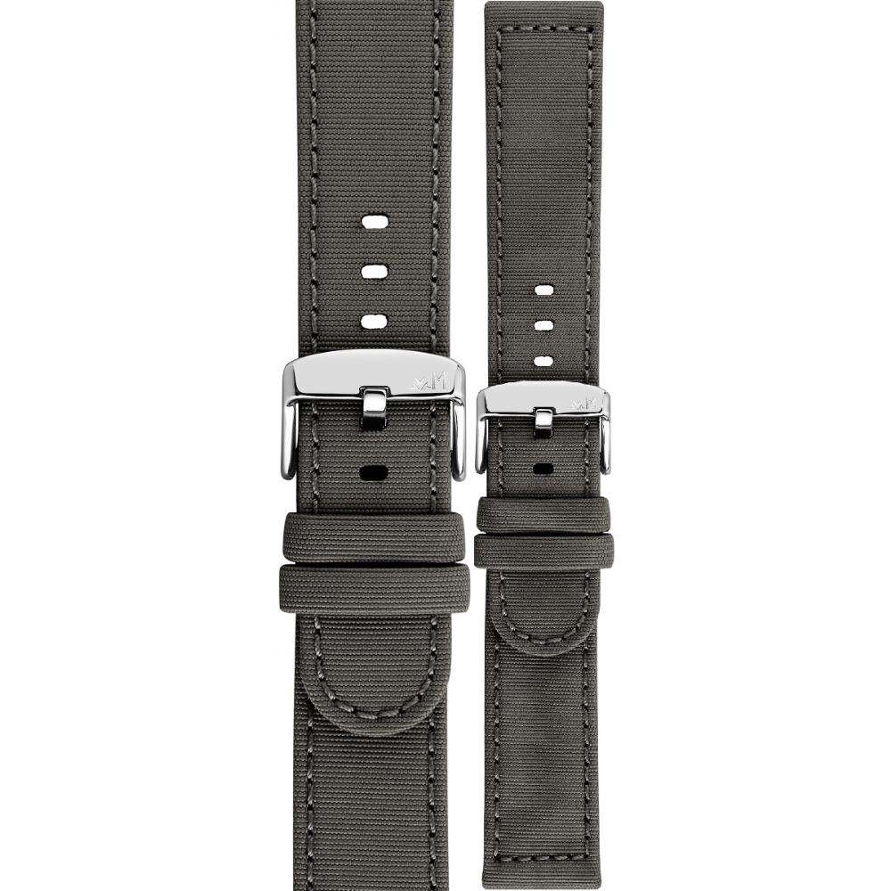 MORELLATO Viareggio Sport Water Resistant Watch Strap 22-22mm Grey Recycled Strap Silver Hardware A01X5969E13092CR22