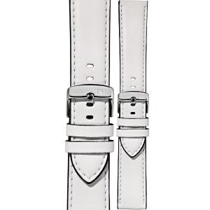 MORELLATO Croquet Water Resistant Watch Strap 20-18mm White Nappa Leather Silver Hardware A01X5976C03017CR20 - 59199