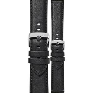 MORELLATO Croquet Water Resistant Watch Strap 24-20mm Black Nappa Leather Silver Hardware A01X5976C03019CR24 - 51573