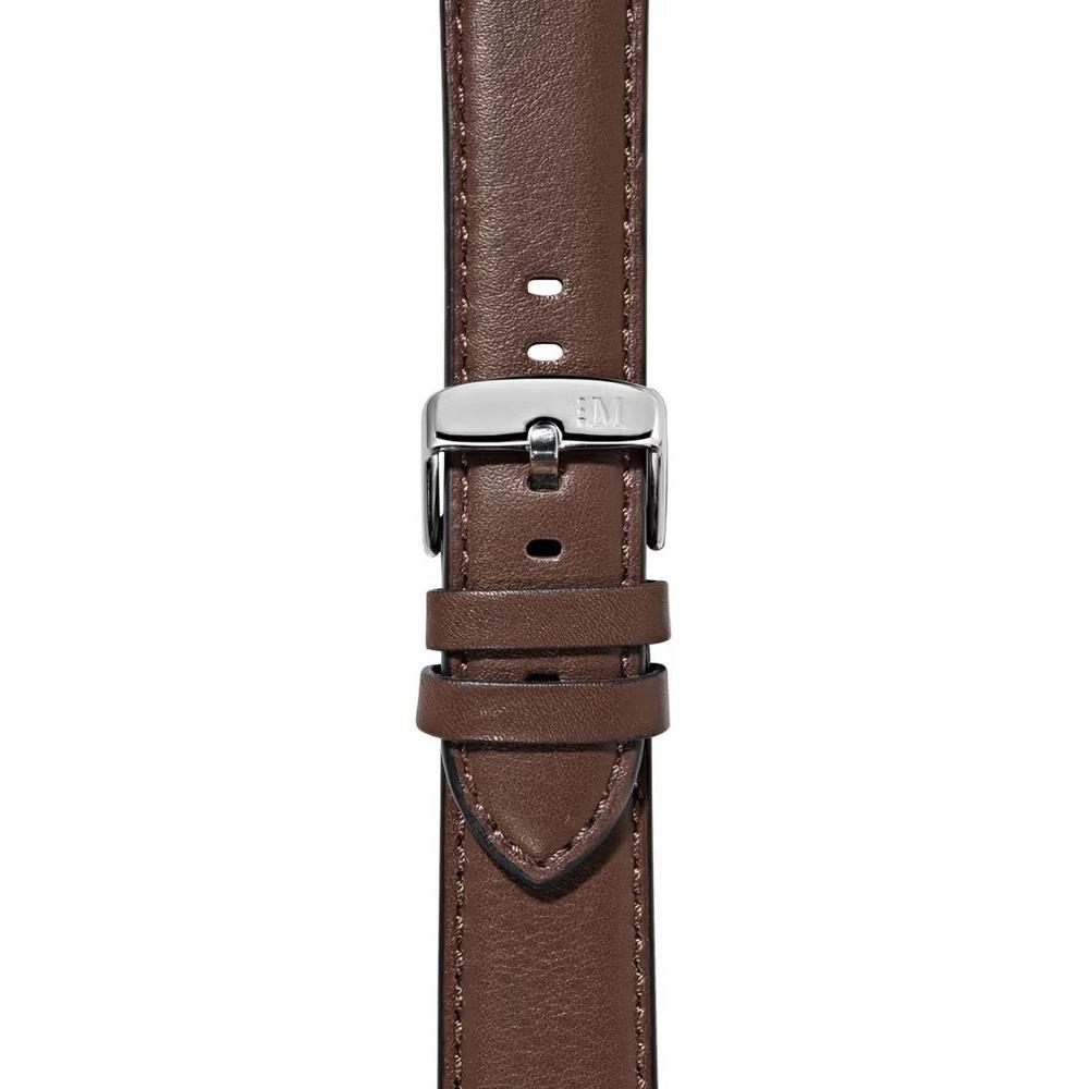 MORELLATO Croquet Water Resistant Watch Strap 20-18mm Brown Nappa Leather Silver Hardware A01X5976C03034CR20