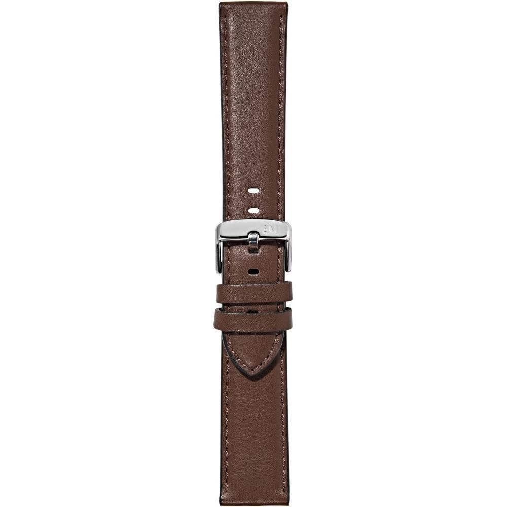 MORELLATO Croquet Water Resistant Watch Strap 20-18mm Brown Nappa Leather Silver Hardware A01X5976C03034CR20