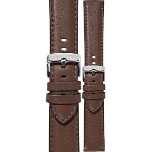 MORELLATO Croquet Water Resistant Watch Strap 20-18mm Brown Nappa Leather Silver Hardware A01X5976C03034CR20 - 61399