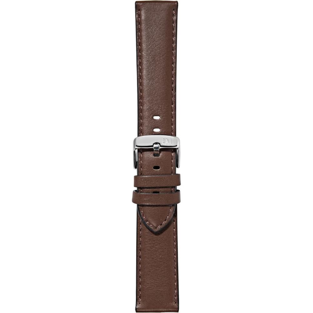 MORELLATO Croquet Water Resistant Watch Strap 22-20mm Brown Nappa Leather Silver Hardware A01X5976C03034CR22