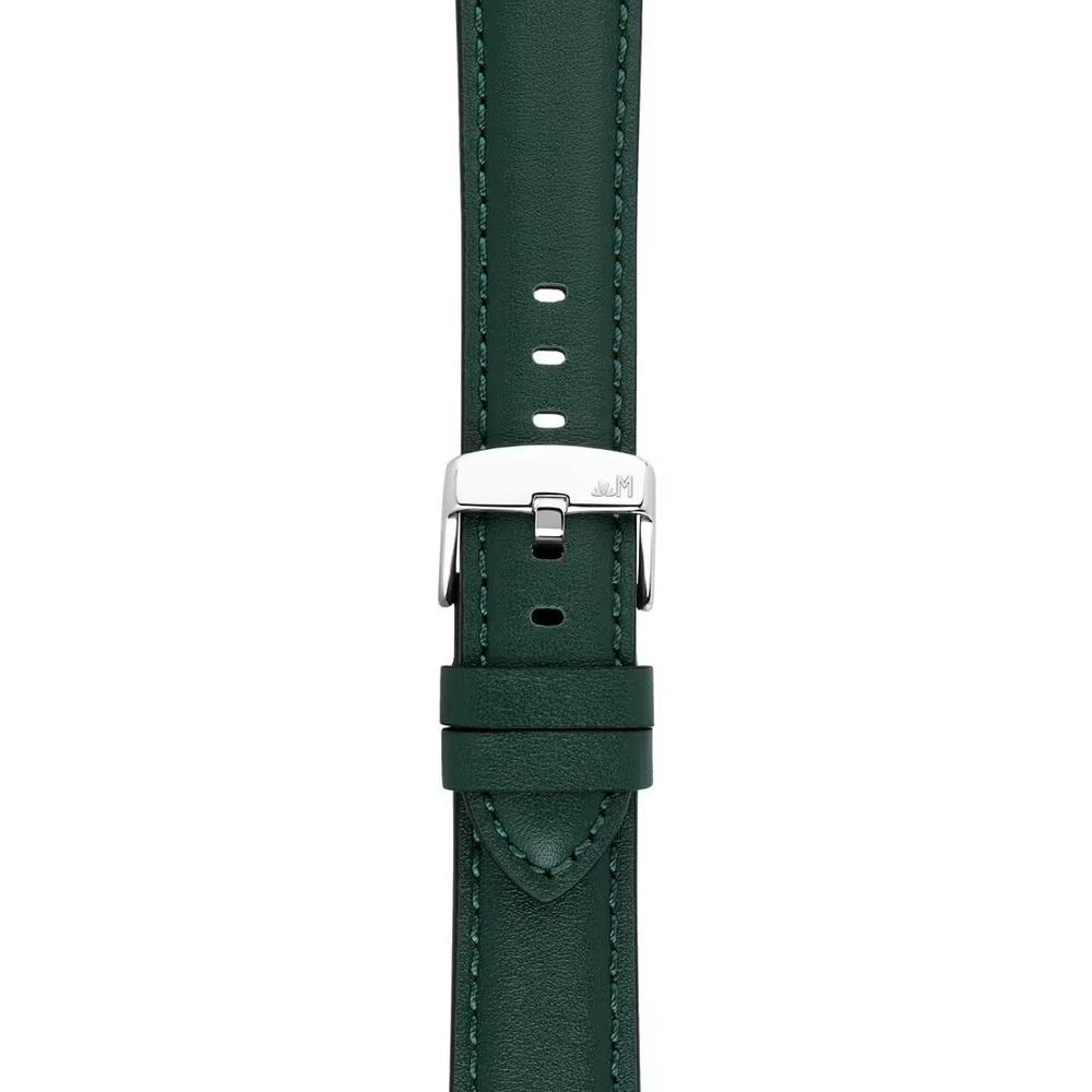 MORELLATO Croquet Water Resistant Watch Strap 24-20mm Forest Green Nappa Leather Silver Hardware A01X5976C03075CR24