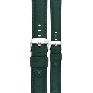 MORELLATO Croquet Water Resistant Watch Strap 20-18mm Forest Green Nappa Leather Silver Hardware A01X5976C03075CR20 - 59189