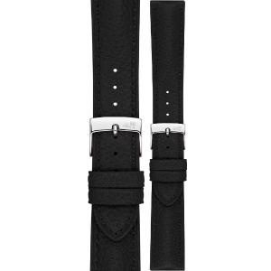MORELLATO Hornet Watch Strap 18-16mm Black Leather Silver Hardware A01X6078E31019CR18 - 59272
