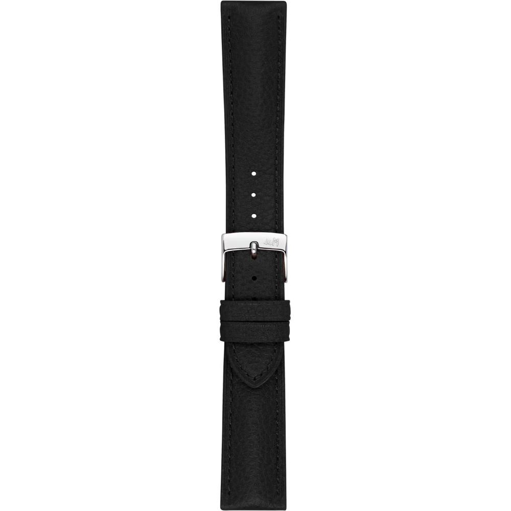 MORELLATO Hornet Watch Strap 18-16mm Black Leather Silver Hardware A01X6078E31019CR18