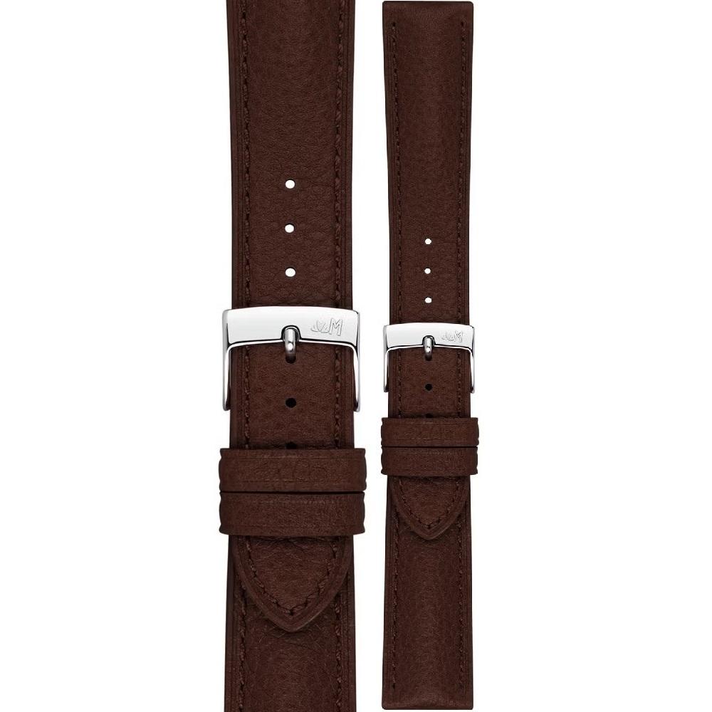 MORELLATO Hornet Watch Strap 18-16mm Brown Leather Silver Hardware A01X6078E31034CR18
