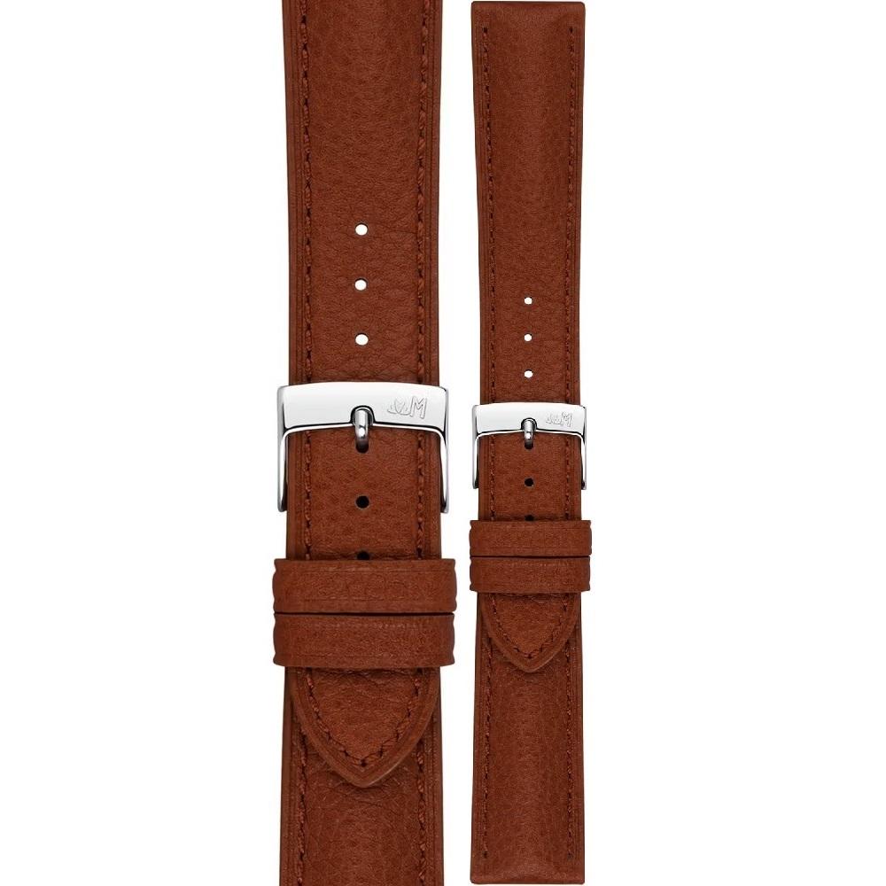 MORELLATO Hornet Watch Strap 18-16mm Light Brown Leather Silver Hardware A01X6078E31041CR18