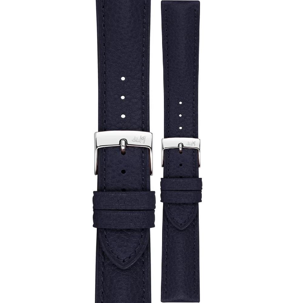 MORELLATO Hornet Watch Strap 20-18mm Blue Leather Silver Hardware A01X6078E31064CR20