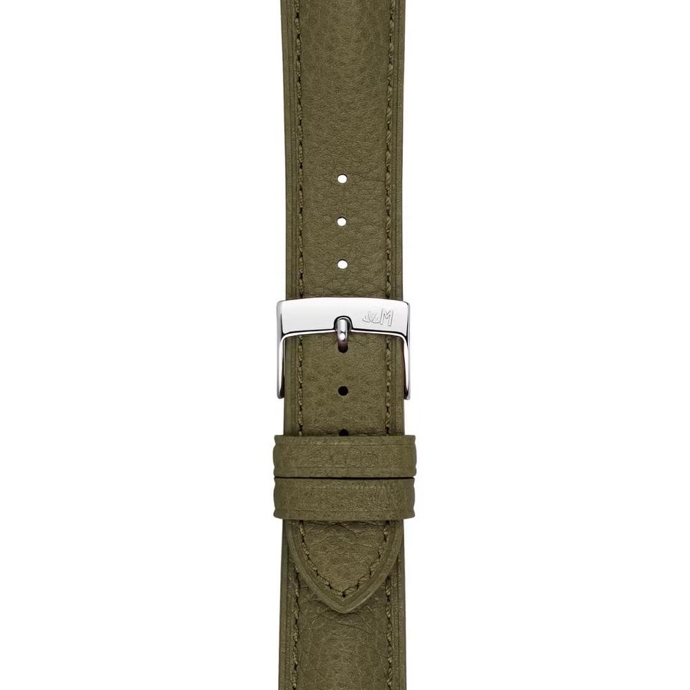 MORELLATO Hornet Watch Strap 18-16mm Olive Green Leather Silver Hardware A01X6078E31078CR18