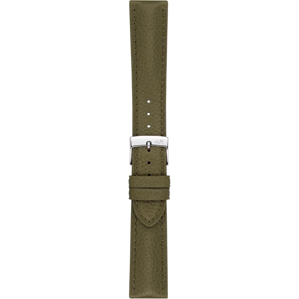 MORELLATO Hornet Watch Strap 18-16mm Olive Green Leather Silver Hardware A01X6078E31078CR18