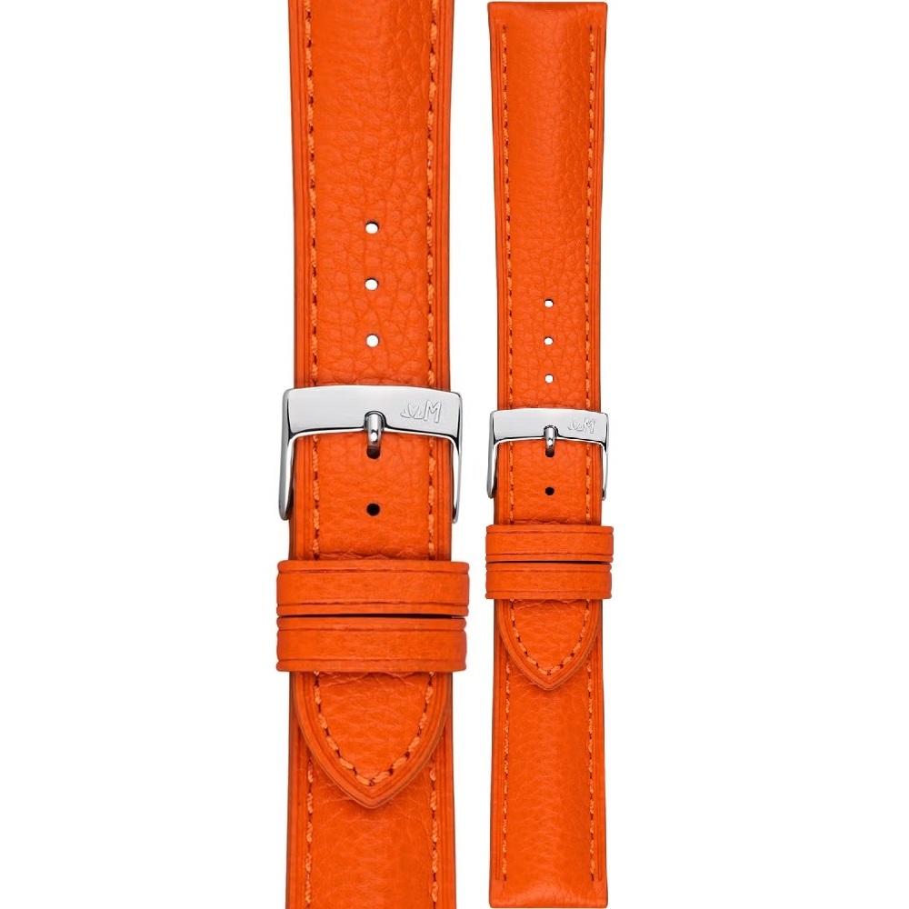 MORELLATO Hornet Watch Strap 18-16mm Orange Leather Silver Hardware A01X6078E31086CR18