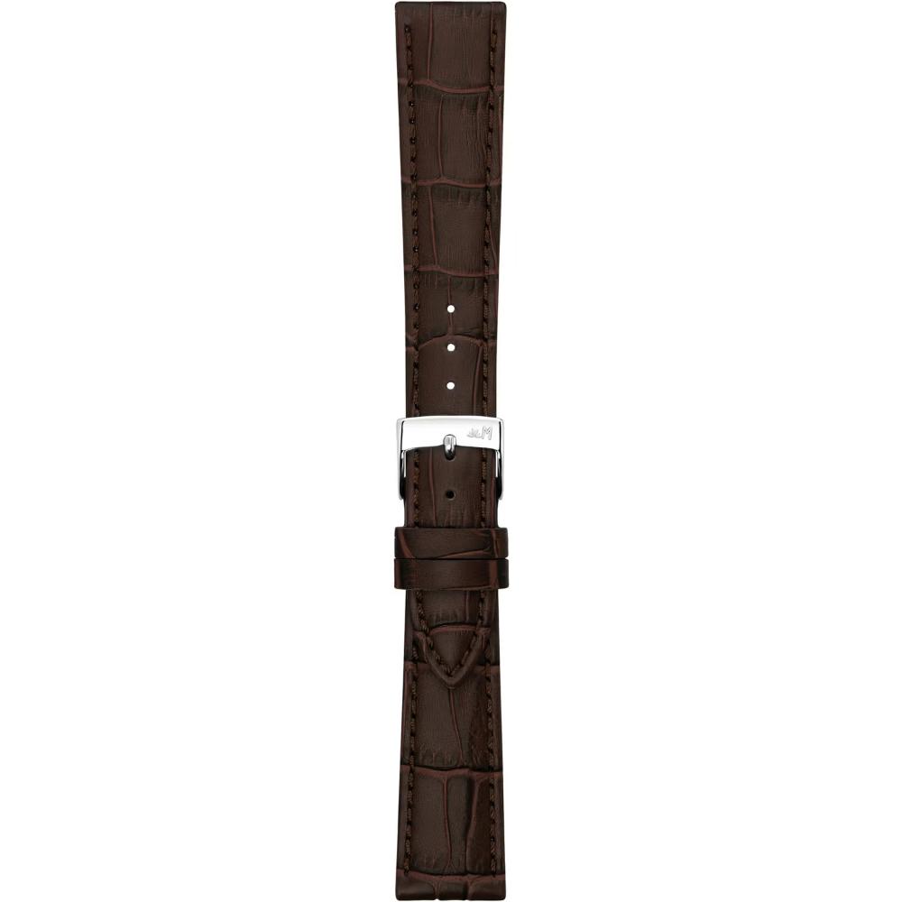 MORELLATO Bolle Watch Strap 21-18mm Brown Calf Alligator Grain Leather Silver Buckle A01X6080480032CR21