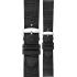 MORELLATO Ustica Water Resistant Watch Strap 20-18mm Black Calf Leather with Alligator Grain Silver Buckle A01X6081E32019CR20 - 0