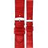 MORELLATO Ustica Water Resistant Watch Strap 20-18mm Red Calf Leather with Alligator Grain Silver Buckle A01X6081E32083CR20 - 0